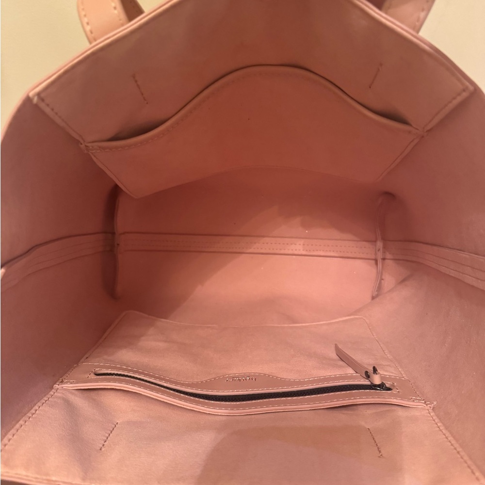 PRICE DROP:BOTKIER Lambskin LEATHER suede-lined SwanLake HighlineBLUSH PINK TOTE - Picture 4 of 13